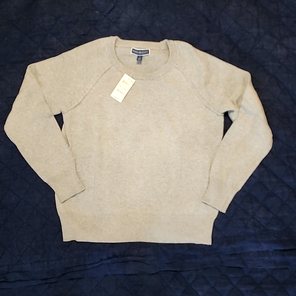 Karen Scott White Sweater - Size Medium 100% Cotton